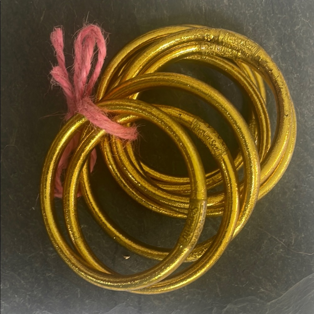 BuDhagirl Gold all weather bangles (8) set